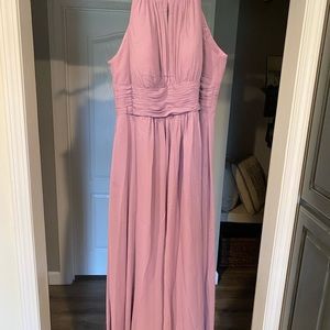 Women’s light mauve bridesmaids dress